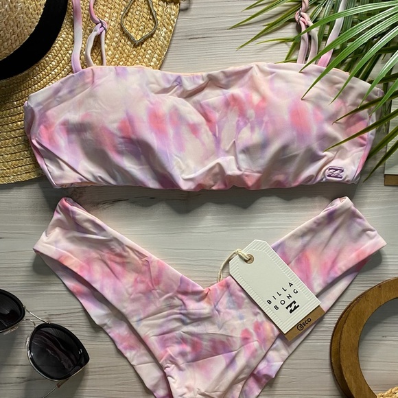 Billabong Pink/Lilac Tie-Dye Fiji Bikini Set - Picture 5 of 16